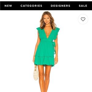 New with tags MAJORELLE misty dress in kelly green